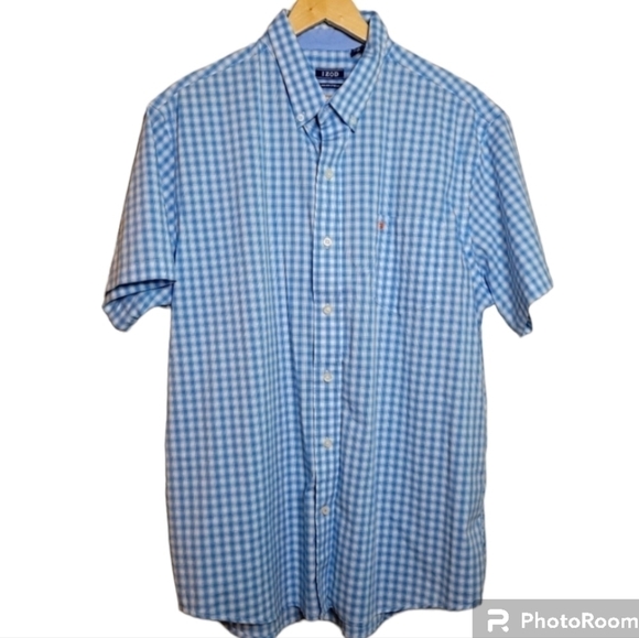 Izod Small Box  Plaid Short Sleeve Shirt XL - Picture 1 of 6
